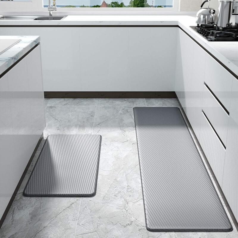 Anti-vermoeidheidsmat Keuken Waterdicht PVC 1cm Dik Antislip Stamat Wasbaar Ruitmotief Comfortabel Staan | Sulvida