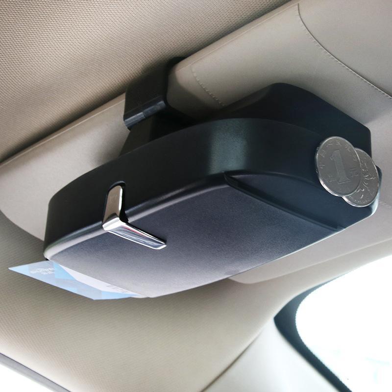 Zonnebrilhouder Auto Zonneklep Brillenkoker Opberger Magnetisch met Clips Universeel Organizer Accessoire | Sulvida