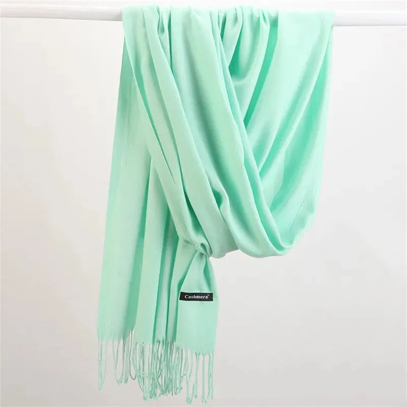 Kasjmieren Sjaal Effen Warm Winteraccessoire Dames Heren Zacht Luxe Herfst Winter Modieus Stijlvol Elegant | Sulvida