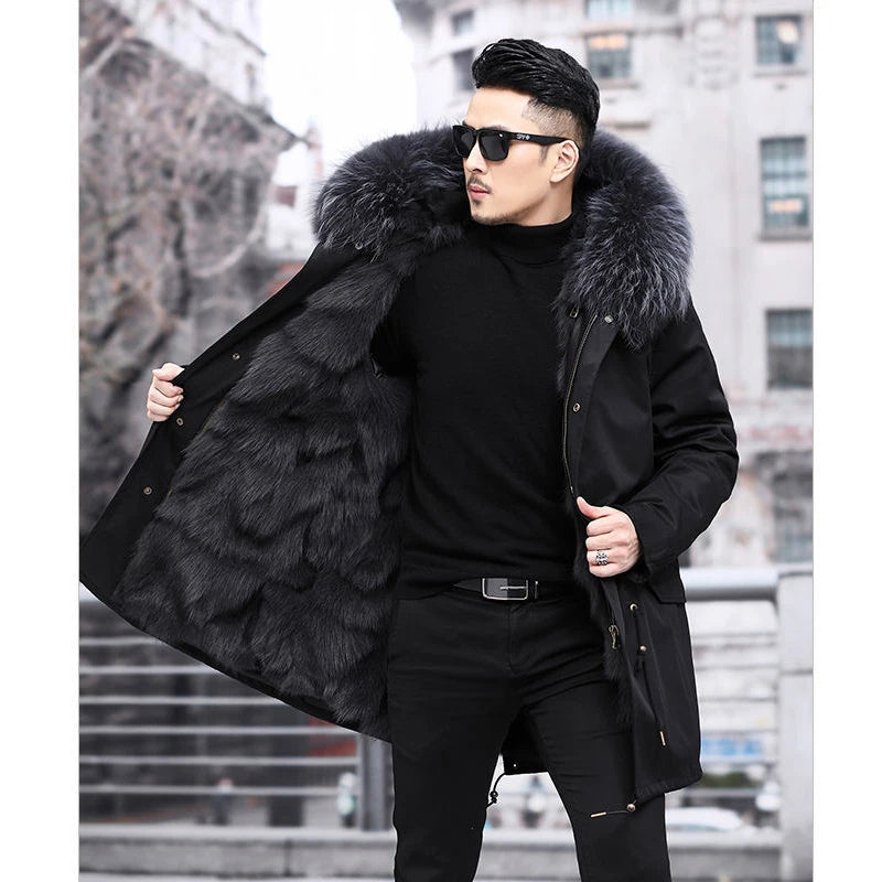 Parka d’hiver doublée longue pour homme, chaude, épaisse, avec capuche, noir, marron, gris, imperméable et respirante, veste d’extérieur | Sulvida