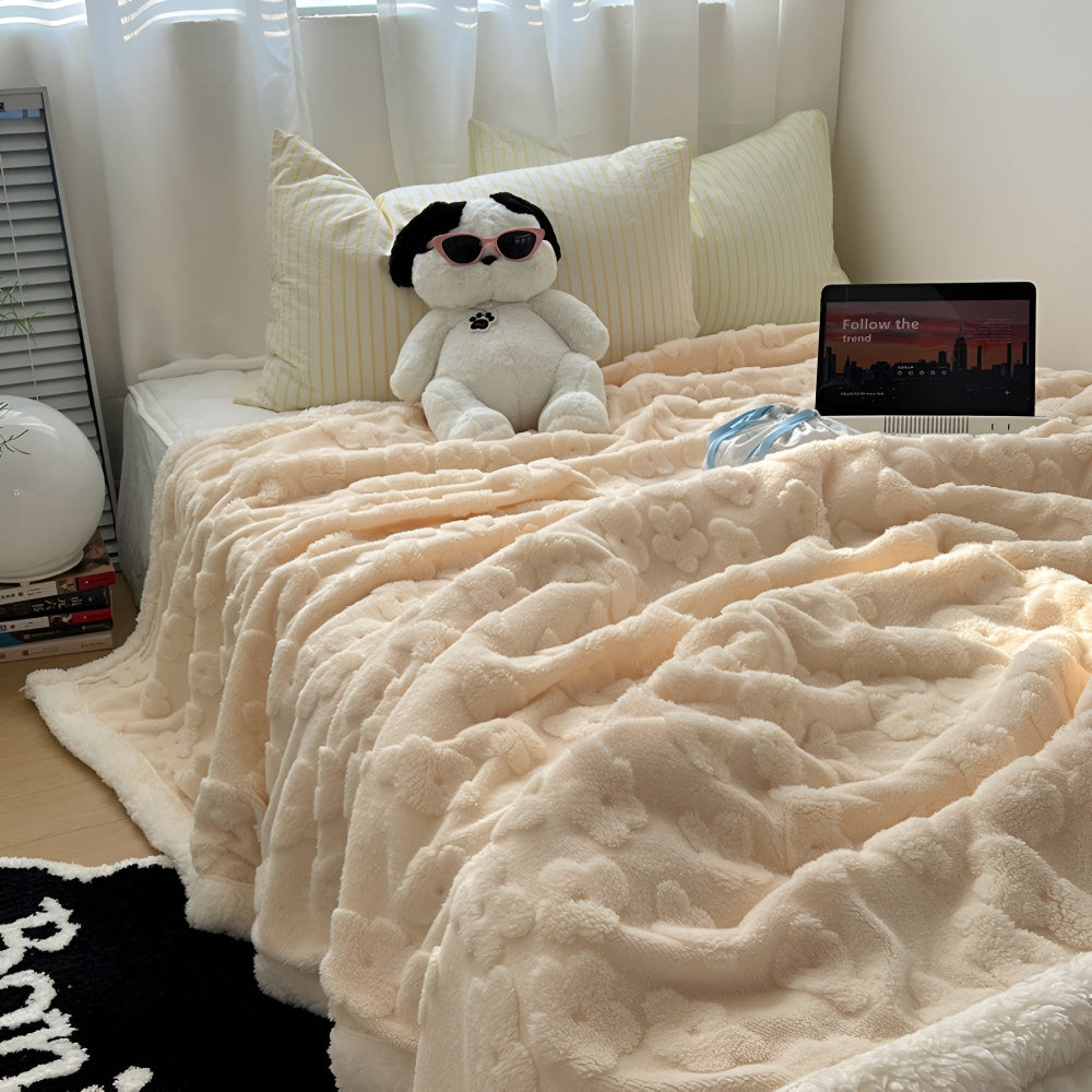 Sherpa Fleece Plaid Wolkensoft Zachte Deken Woonkamer Slaapkamer Bank Bed Decoratief Warm Vierseizoenen | Sulvida