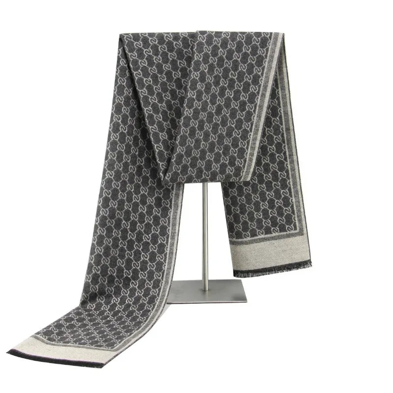Wintersjaal Kasjmierzacht Patroon met Franjes Warm Elegant Stijlvol Accessoire voor Dagelijks Gebruik Comfort | Sulvida
