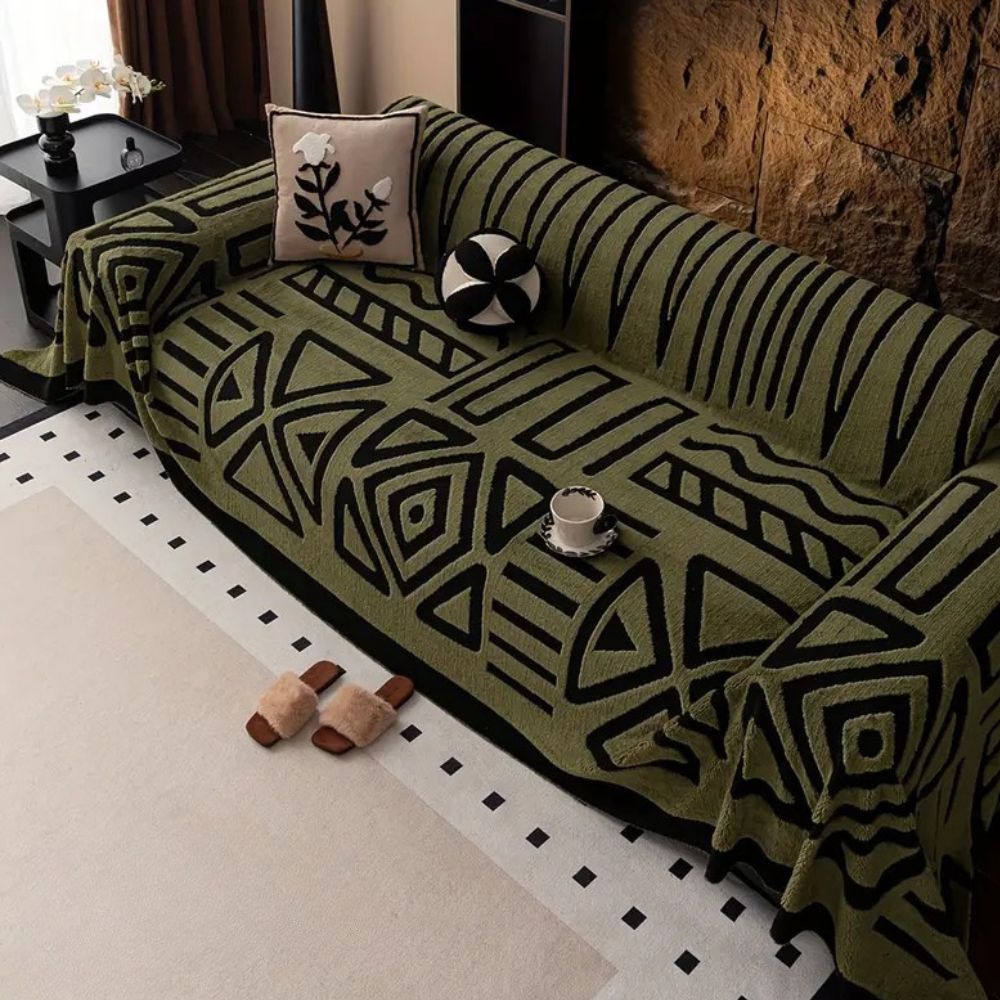Bankhoes Jacquard Velours Microvezel Antislip Bescherming tegen Huisdieren Vlekken Stretch 180×130 tot 380 cm | Sulvida