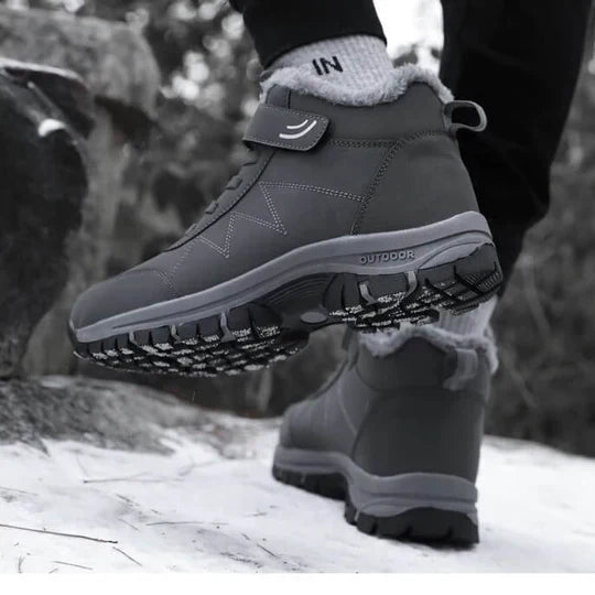 Ergonomische Winterlaarzen Uniseks Zwart Rood Grijs - Waterafstotend Pijnverlichting Verwarmend tot -25°C - Comfortabele Wandelschoenen Dames Heren | Sulvida
