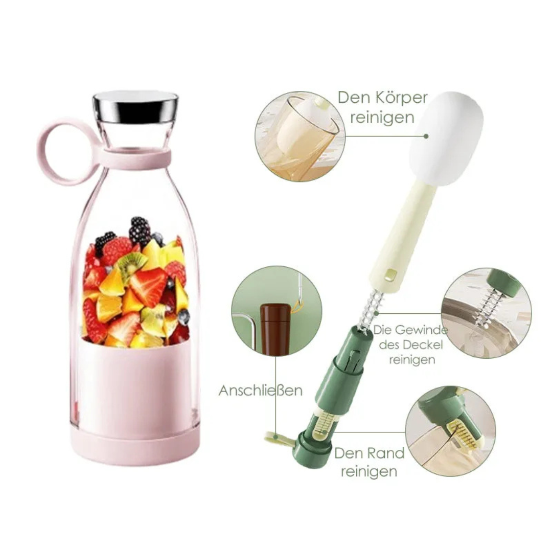 Draagbare smoothie blender oplaadbaar met drinkfles fruit mixer reis keuken shake sportdrank USB power | Sulvida