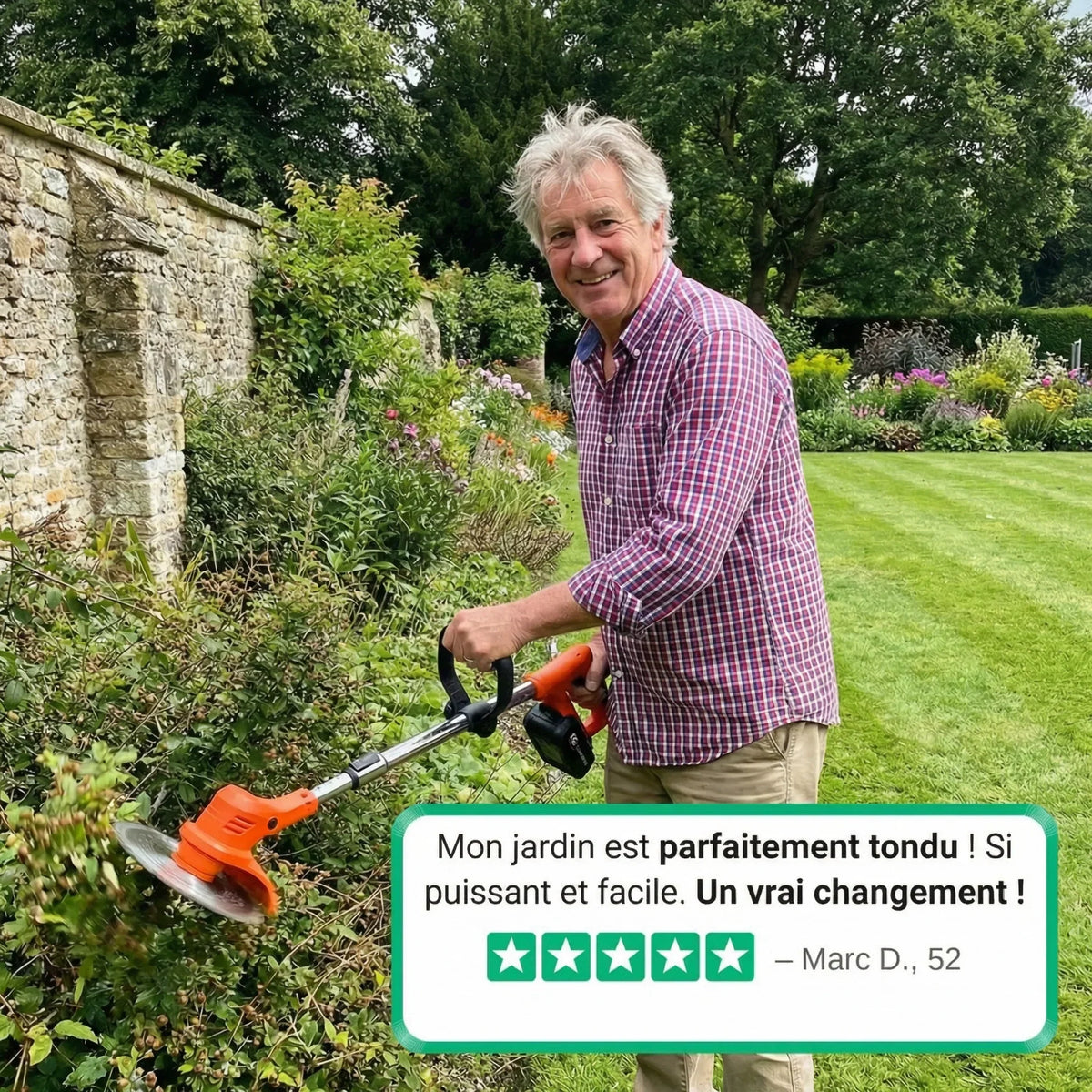 Draadloze Grastrimmer Accu Tuinonderhoud | Elektrische Bosmaaier voor Grote Tuin Onkruid Bewerken Gazon | Sulvida