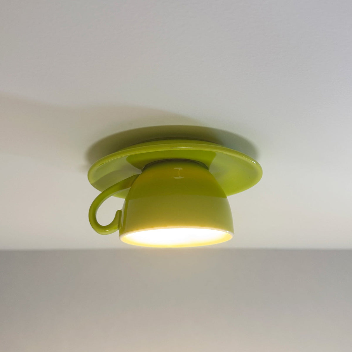 Keramische Plafondlamp Koffiekopje Design Creatieve Spot Blauw Roze Geel Woonkamer Slaapkamer Speels | Sulvida