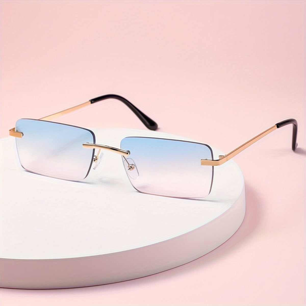 Randloze Zonnebril met Brede Glazen voor Heren – Lichtgewicht Metalen Frame UV-Bescherming Everyday Stijl | Sulvida