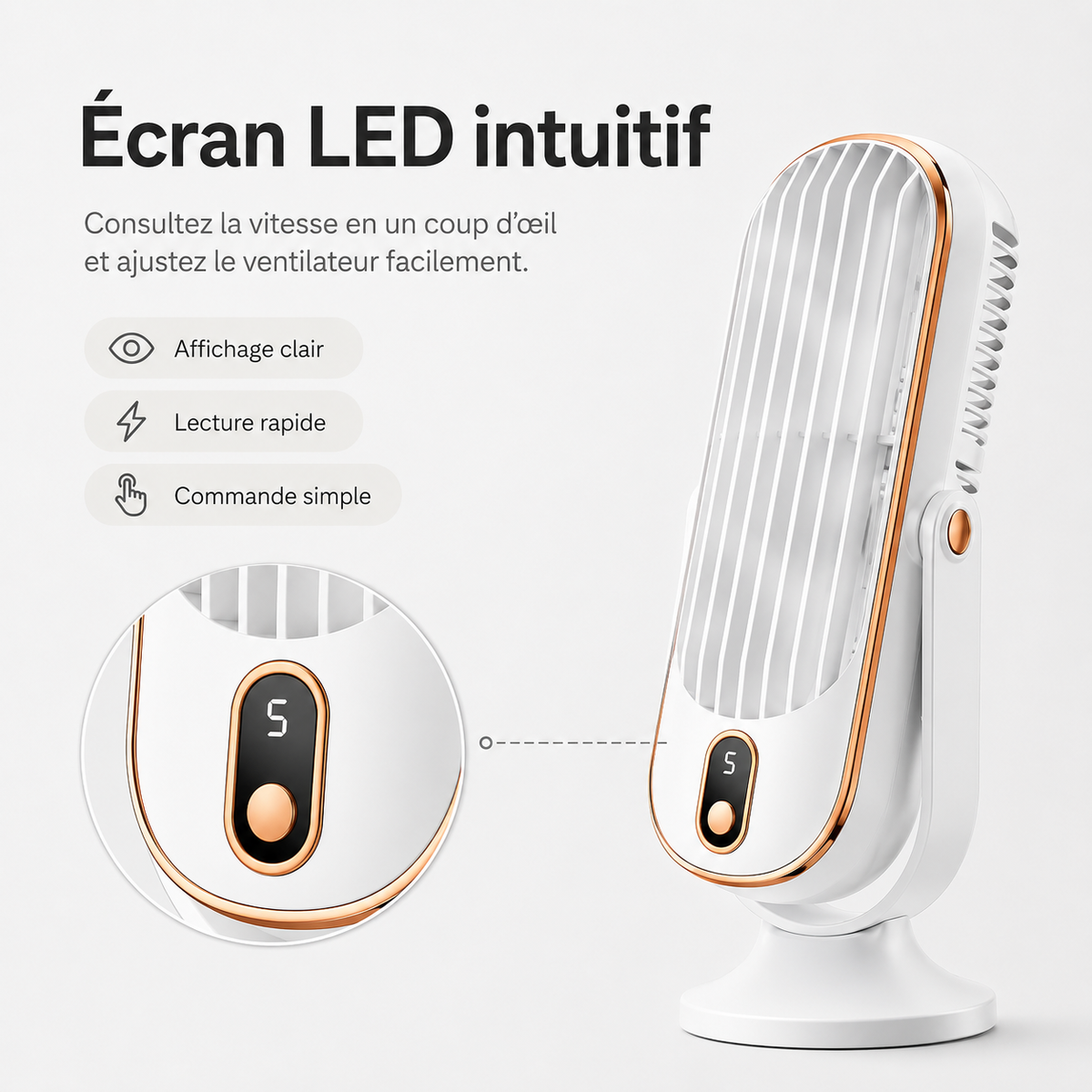 Torenventilator met dubbele motor en 720° rotatie | Compacte USB ventilator voor bureau en slaapkamer | Sulvida