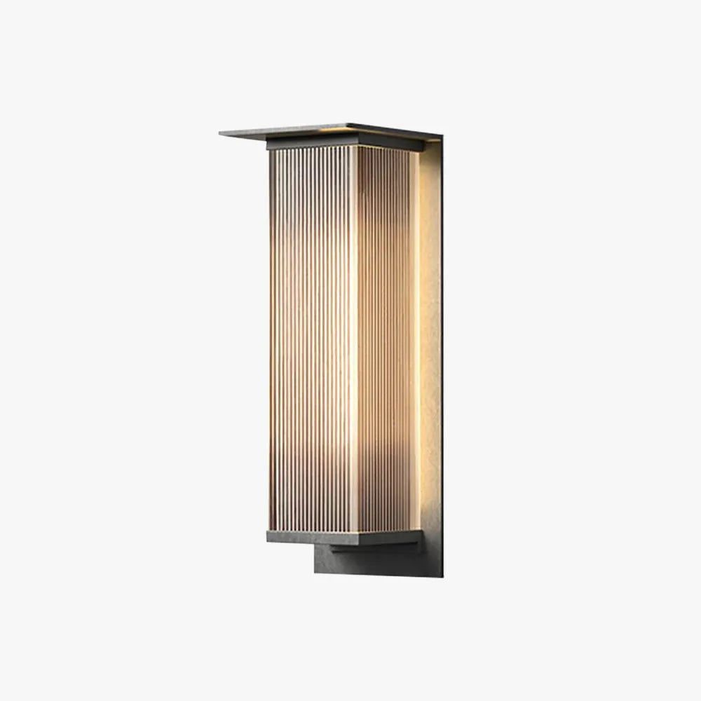 Buitenwandlamp Rechthoekig Zwart Metaal IP68 LED Verlichting Tuinmuur Gevel Moderne Terrasverlichting | Sulvida
