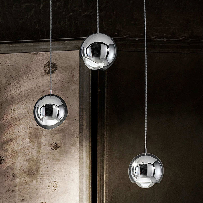 Hanglamp Bol Metaal Acryl Goud Zilver Modern LED E27 Woonkamer Eetkamer Slaapkamer Design Verlichting | Sulvida