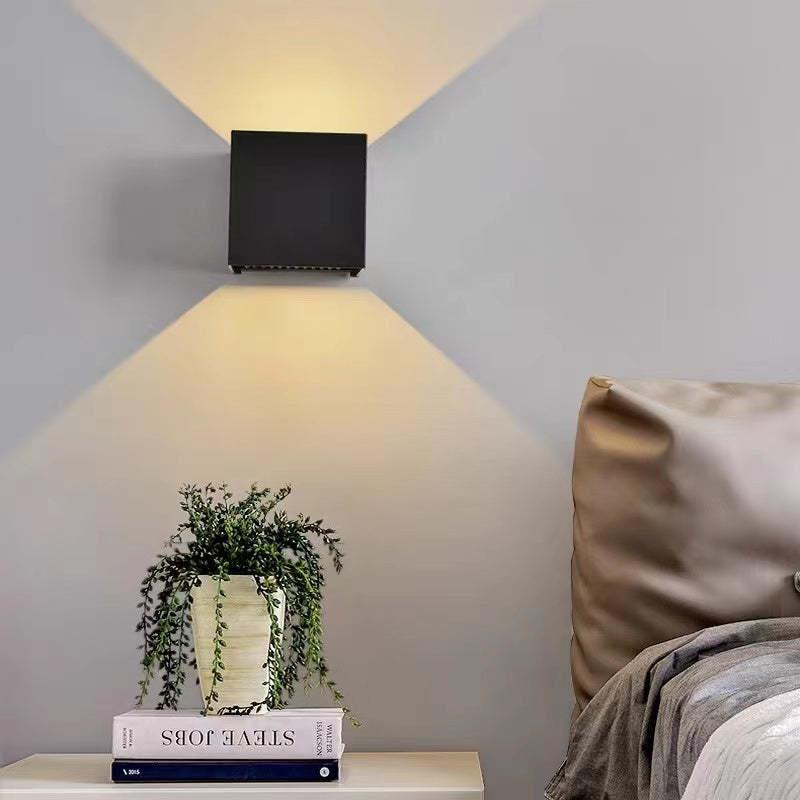 Verstelbare Vierkante Buitenwandlamp LED Zwart Wit Grijs Waterdicht IP65 Modern Design Tuin Veranda Gevel | Sulvida