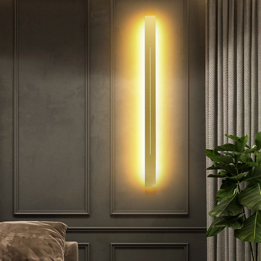 LED Wandlamp Modern Lineair Design Zwart Goud Acryl Metaal Slaapkamer Woonkamer Dimbaar 60-200cm Elegant | Sulvida