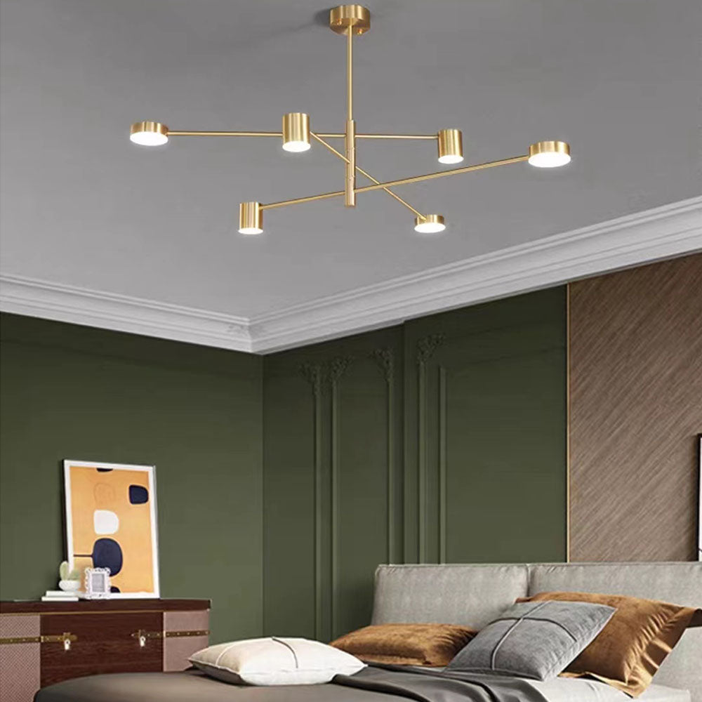 Industriële Hanglamp Metaal Zwart Goud LED Takstructuur Woonkamer Slaapkamer Modern Design Plafondlamp | Sulvida