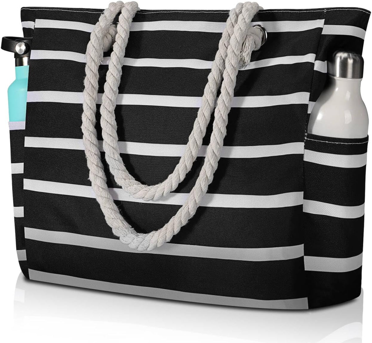 Strandtas Groot Waterdicht met Rits Zandbestendig Reisschoudertas Beach Shopper Vrouwen Zwembad Vakantie | Sulvida