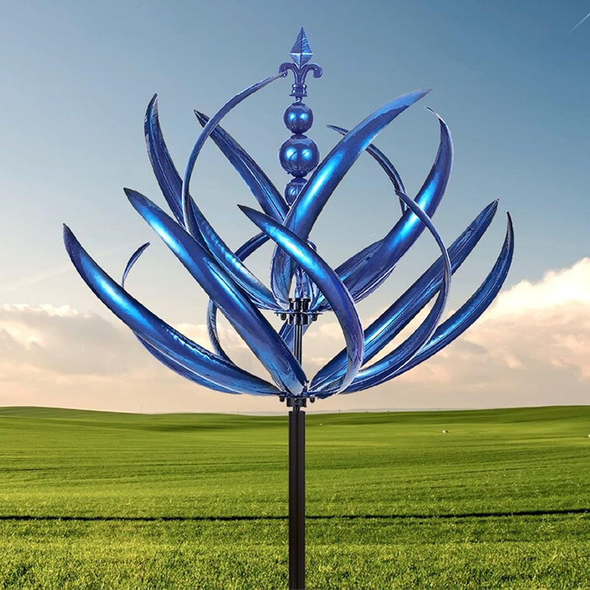 Metalen Tuinwindspel Draaibaar Kinetisch 3D-Design Voor Tuin Balkon Terras Duurzaam Weerbestendig Decoratief | Sulvida