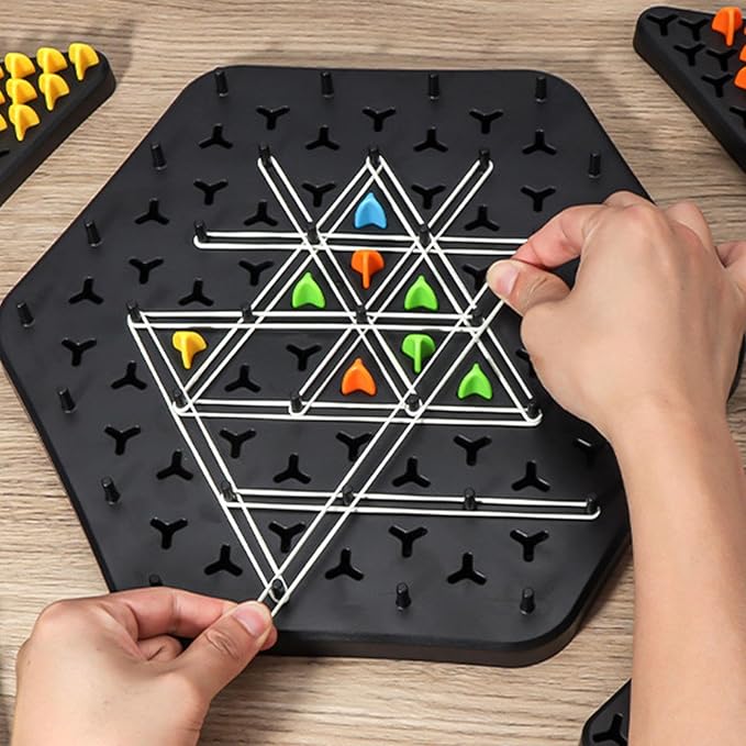 Rubber Band Puzzle Game – Strategisch Denkspel met Elastiekjes en Pinnen voor Kinderen en Volwassenen – Educatief Gezelschapsspel voor Logica en Probleemoplossend Denken | Sulvida