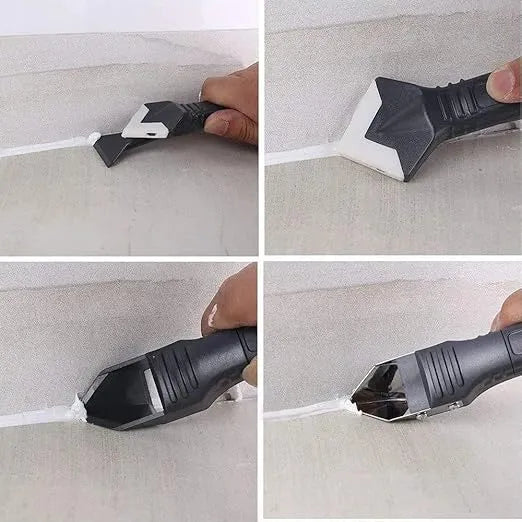 3-in-1 Kitvoegschraper – Universeel Gereedschap voor Gladstrijken, Verwijderen & Schrapen | Sulvida