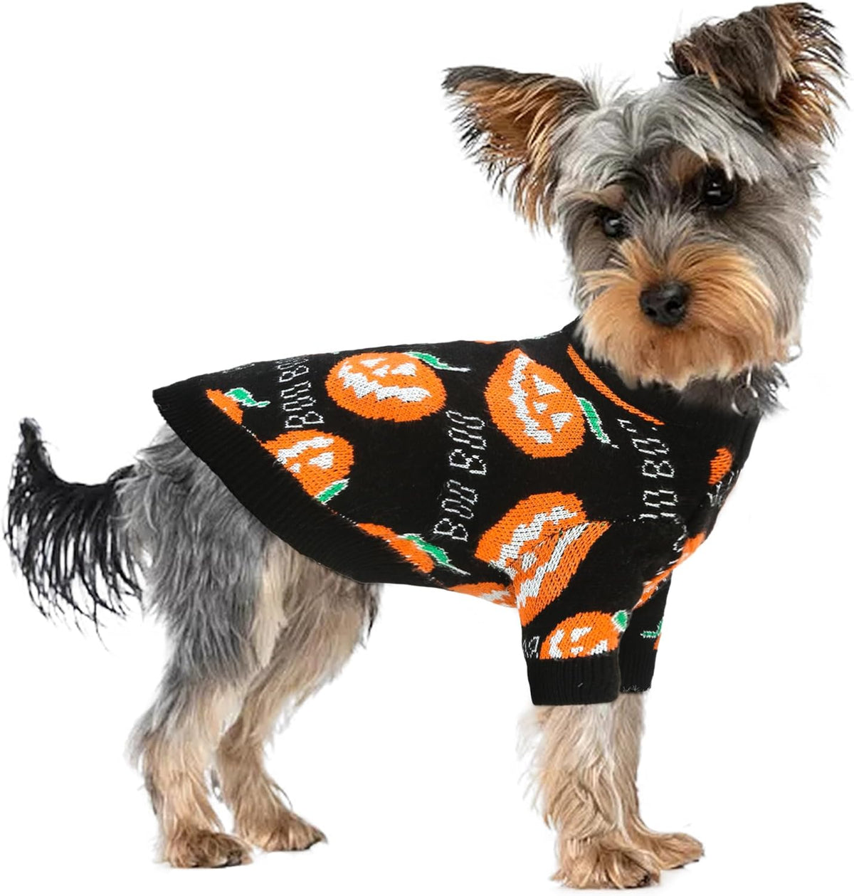 Gebreide Pompoen Huisdierentrui voor Katten en Honden – Warme Feestelijke Winterkleding voor Halloween | Sulvida