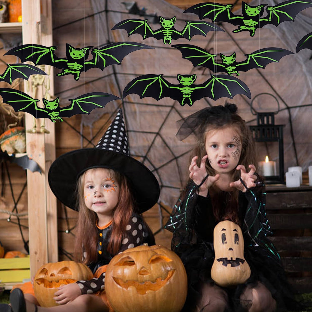 Glow-in-the-Dark Vleermuizen Set 10 Stuks 3D Halloween Decoratie Muurstickers Binnen Buiten Hangend Feest | Sulvida