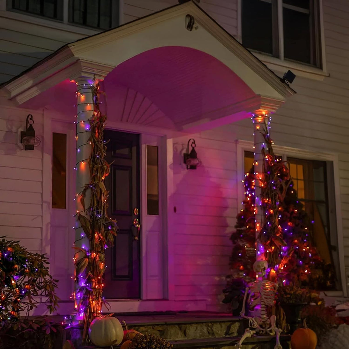 LED Sfeerlichtjes Paars en Oranje voor Tuin Terras Feest Seizoensverlichting Sfeerverlichting Binnen Buiten | Sulvida