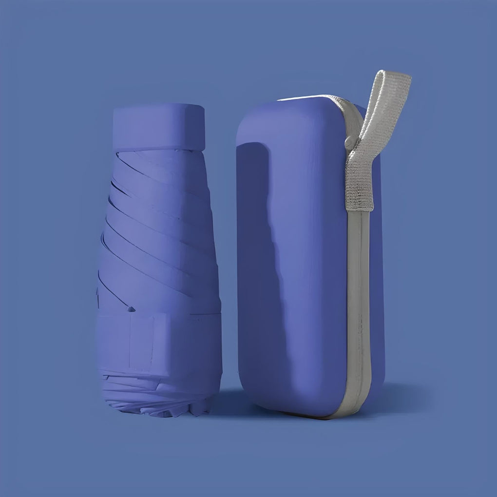 Compacte Reisparaplu 100 cm met Waterdichte Hardcase Opberghoes voor in Handtas Rugzak Koffer Onderweg | Sulvida