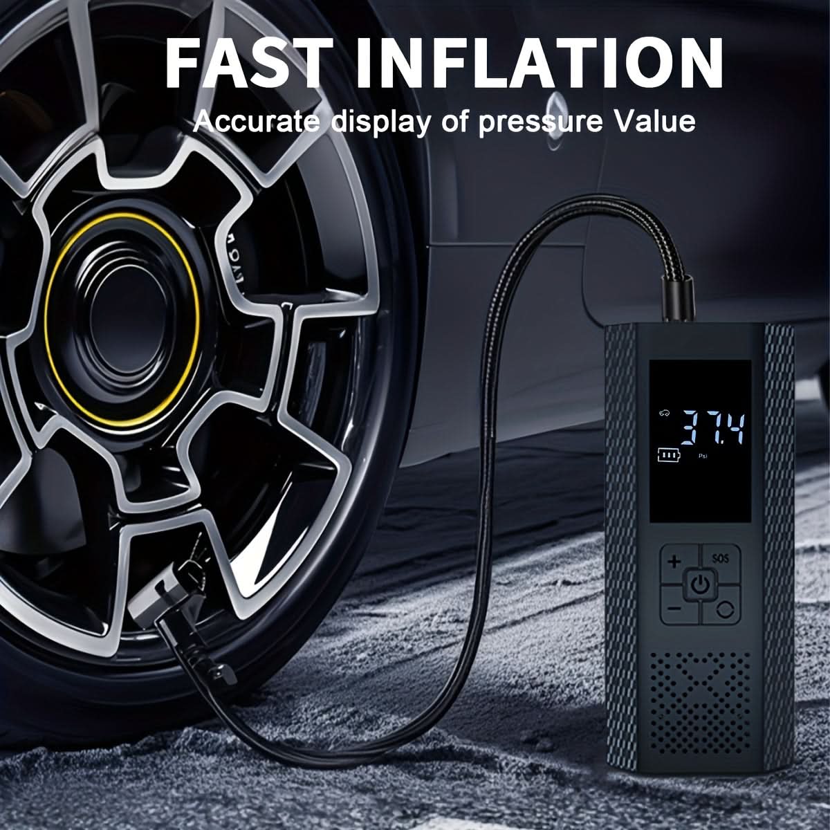 Draadloze Compacte Bandenpomp 150 PSI voor Auto Motor Fiets Elektrische Luchtcompressor Draagbaar Snel | Sulvida