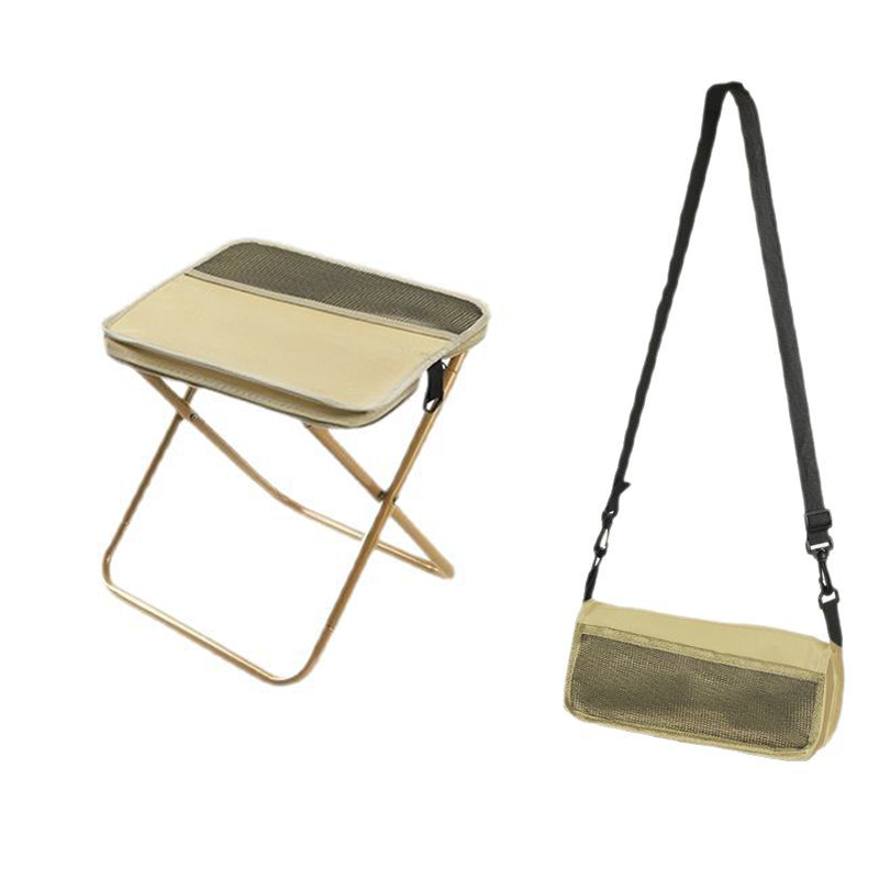 Opvouwbaar Kampkrukje met Rugtas - Compact Reiskrukje voor Buiten Wandelen Vissen Kamperen - Draagbaar Opvouwstoeltje - Lichtgewicht Outdoor Stoel Tuin | Sulvida