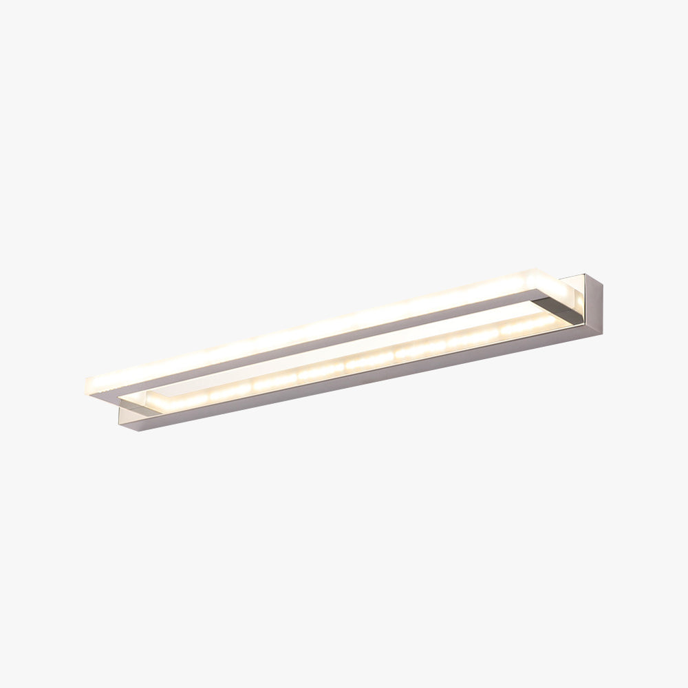 LED Wandlamp Rechthoek Wit voor Badkamer Spiegel Strak Modern Design Metaal Acryl Spiegelverlichting | Sulvida