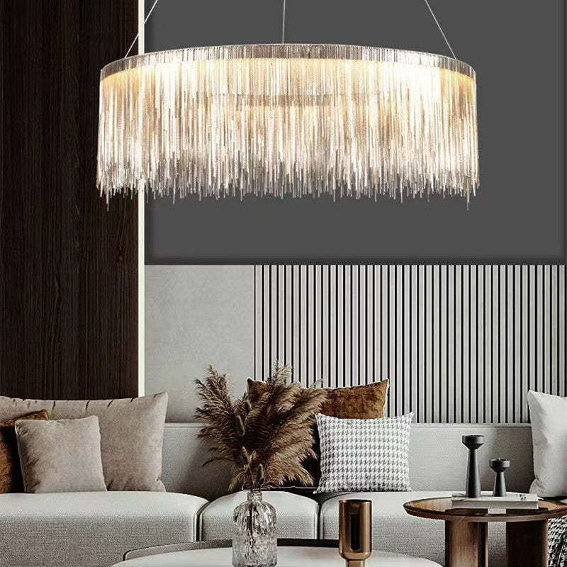Hanglamp Metalen Kettingkraal LED Goud Zilver Dimbaar Woonkamer Eetkamer Slaapkamer Modern Design Luxe | Sulvida