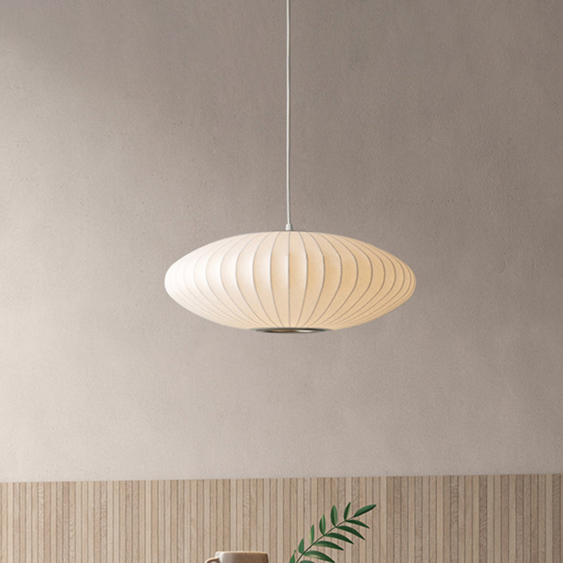 Plafondlamp Schotel Wit Stof 30-60cm Hanglamp Modern Rond Design Woonkamer Eetkamer Slaapkamer Verlichting | Sulvida