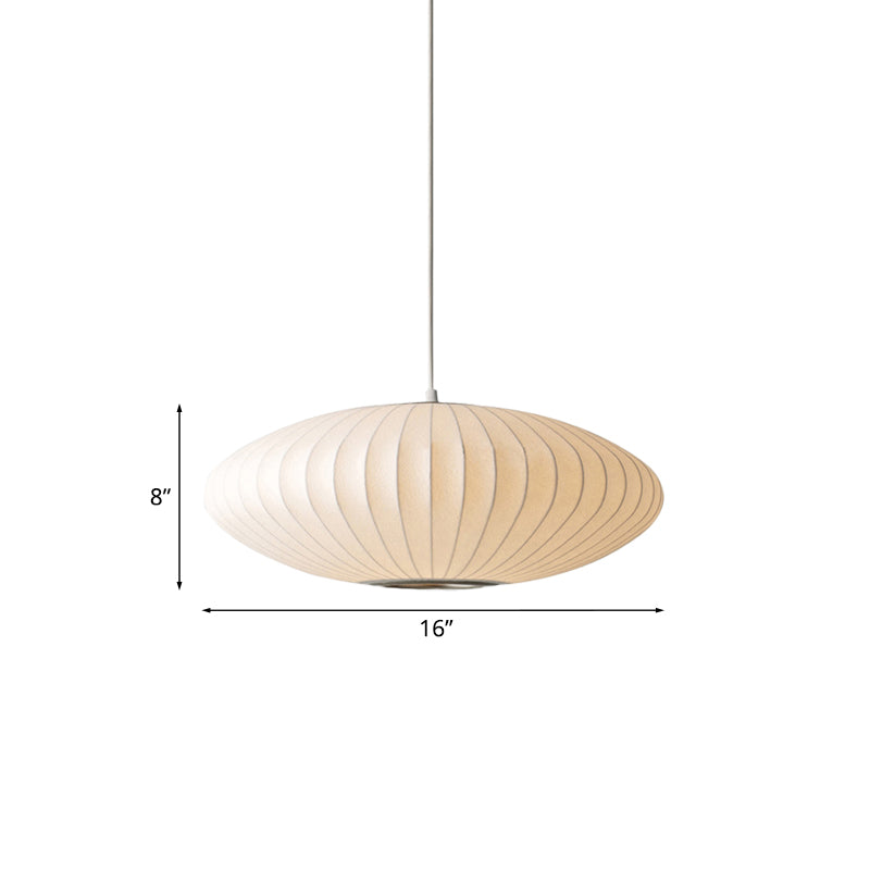 Plafondlamp Schotel Wit Stof 30-60cm Hanglamp Modern Rond Design Woonkamer Eetkamer Slaapkamer Verlichting | Sulvida