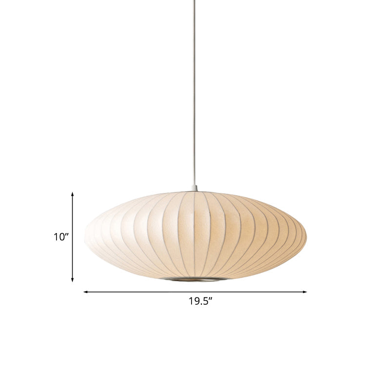 Plafondlamp Schotel Wit Stof 30-60cm Hanglamp Modern Rond Design Woonkamer Eetkamer Slaapkamer Verlichting | Sulvida
