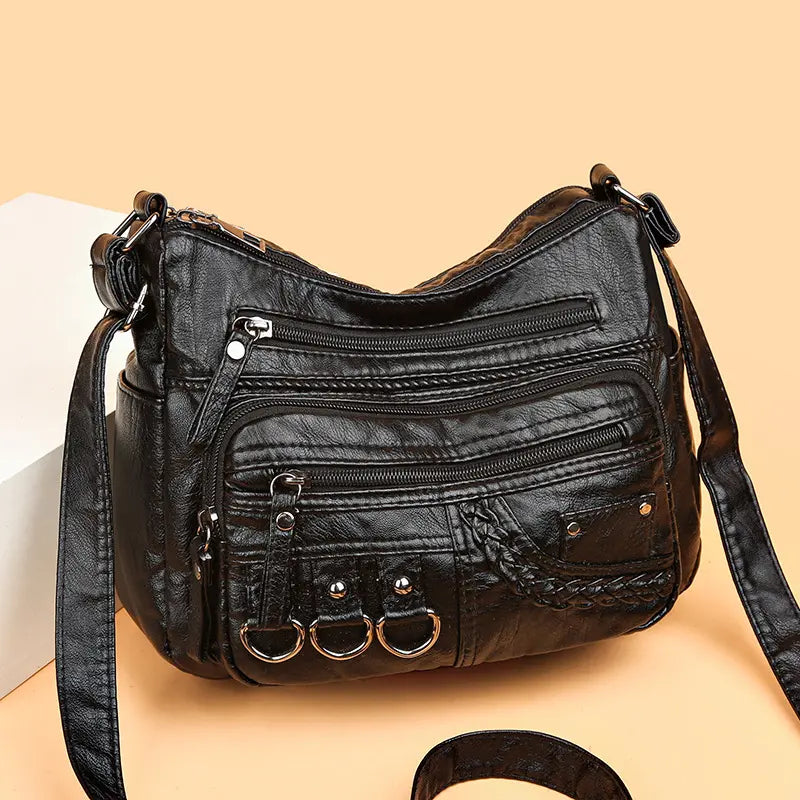 Vintage damestas veganistische handtas schoudertas retro handtas kunstleer dagelijks gebruik stijlvol design | Sulvida