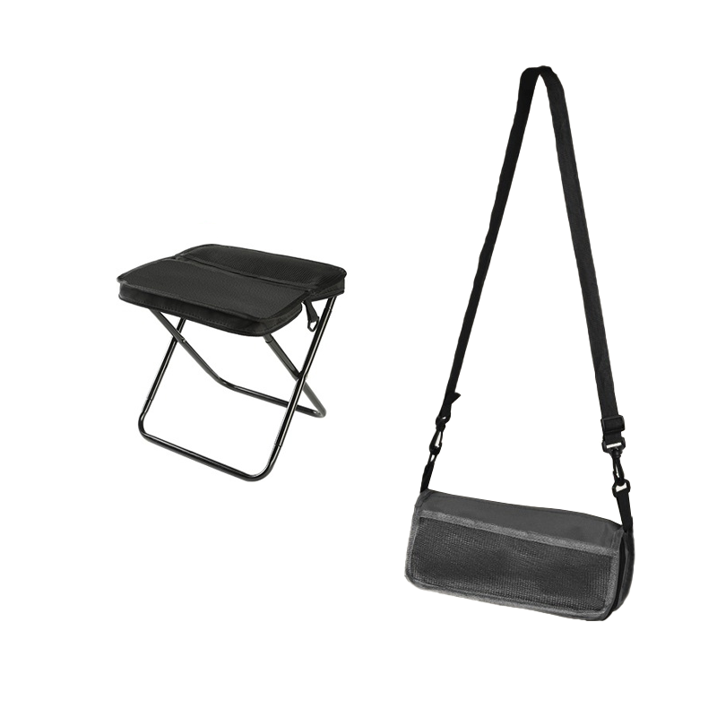 Opvouwbaar Kampkrukje met Rugtas - Compact Reiskrukje voor Buiten Wandelen Vissen Kamperen - Draagbaar Opvouwstoeltje - Lichtgewicht Outdoor Stoel Tuin | Sulvida