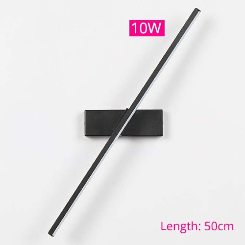 Draaibare LED Wandlamp Zwart Wit 30-50 cm Modern Design Wandverlichting voor Woonkamer Slaapkamer en Gang | Sulvida