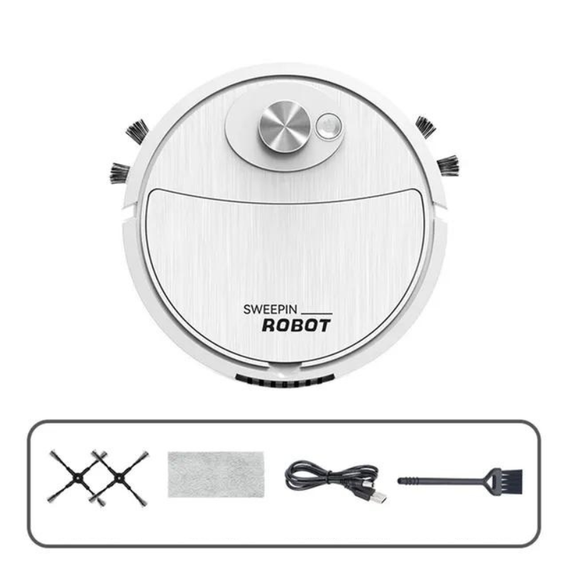 Robot aspirateur autonome 3-en-1 : aspiration, balayage et lavage, navigation intelligente, assistant ménager, filtre HEPA | Sulvida