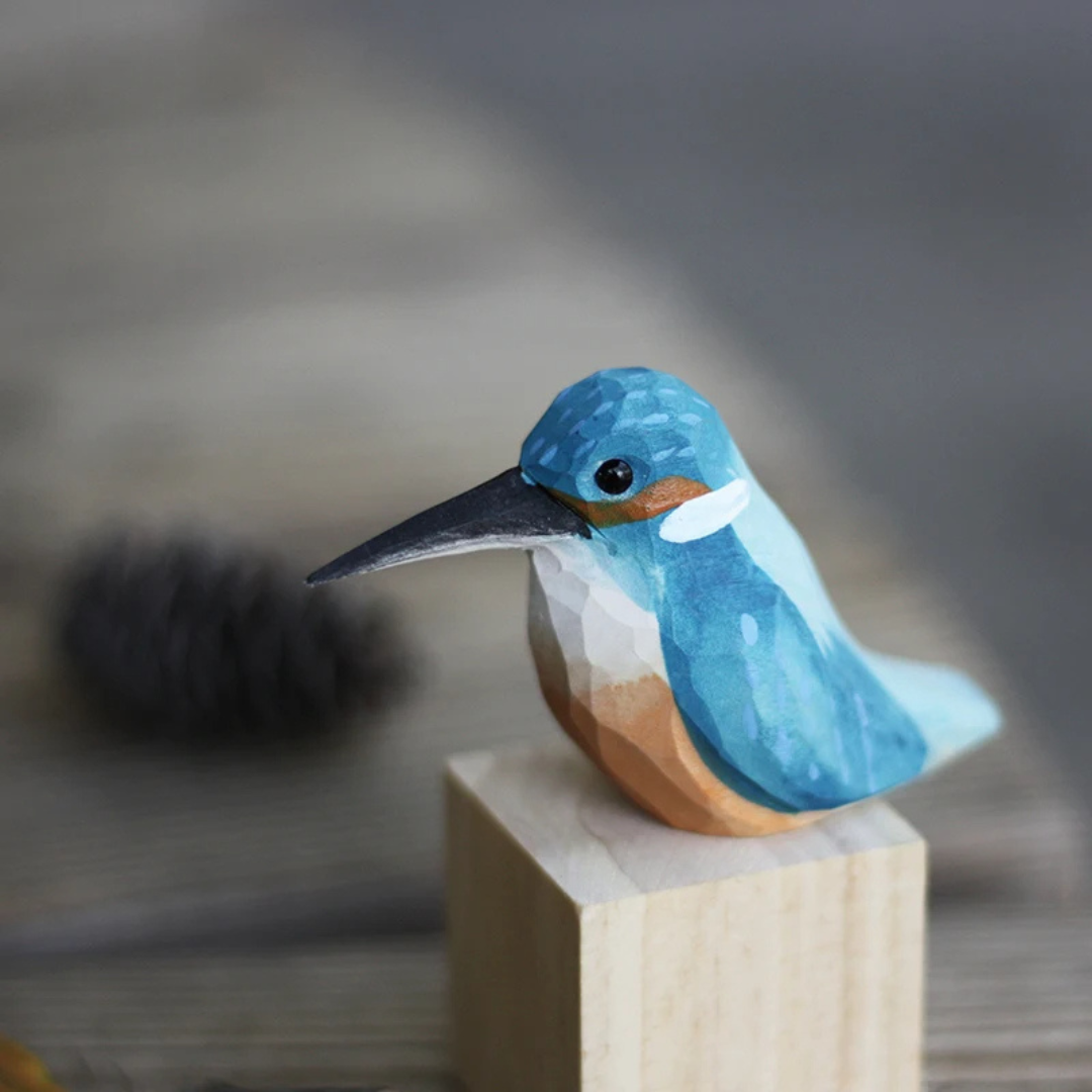 Handgesneden Vogelfiguur van Balsahout Huisdecoratie Houtsnijwerk Natuurlijke Stijl Sculptuur Ambachtelijk | Sulvida