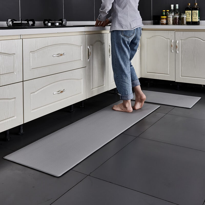 Anti-vermoeidheidsmat Keuken Waterdicht PVC 1cm Dik Antislip Stamat Wasbaar Ruitmotief Comfortabel Staan | Sulvida