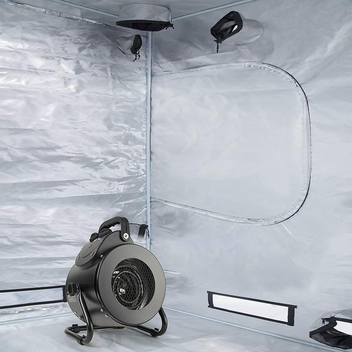 Elektrische Ventilatorkachel IPX4 Spatwaterdicht 1500W Snelle Opwarming Verwarming voor Kas Werkplaats Garage | Sulvida
