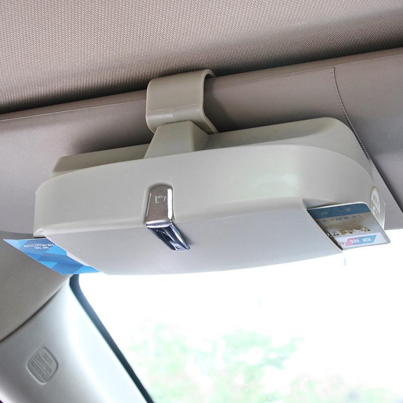 Zonnebrilhouder Auto Zonneklep Brillenkoker Opberger Magnetisch met Clips Universeel Organizer Accessoire | Sulvida