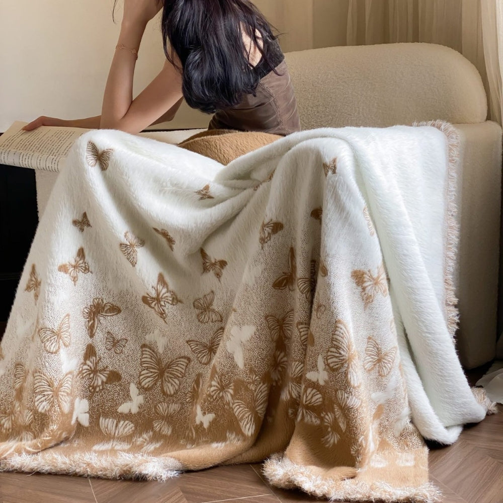 Jacquard Deken met Oosters Patroon Nerts Katoen Warm Plaid Shawl Woonkamer Slaapkamer Bank Interieur | Sulvida