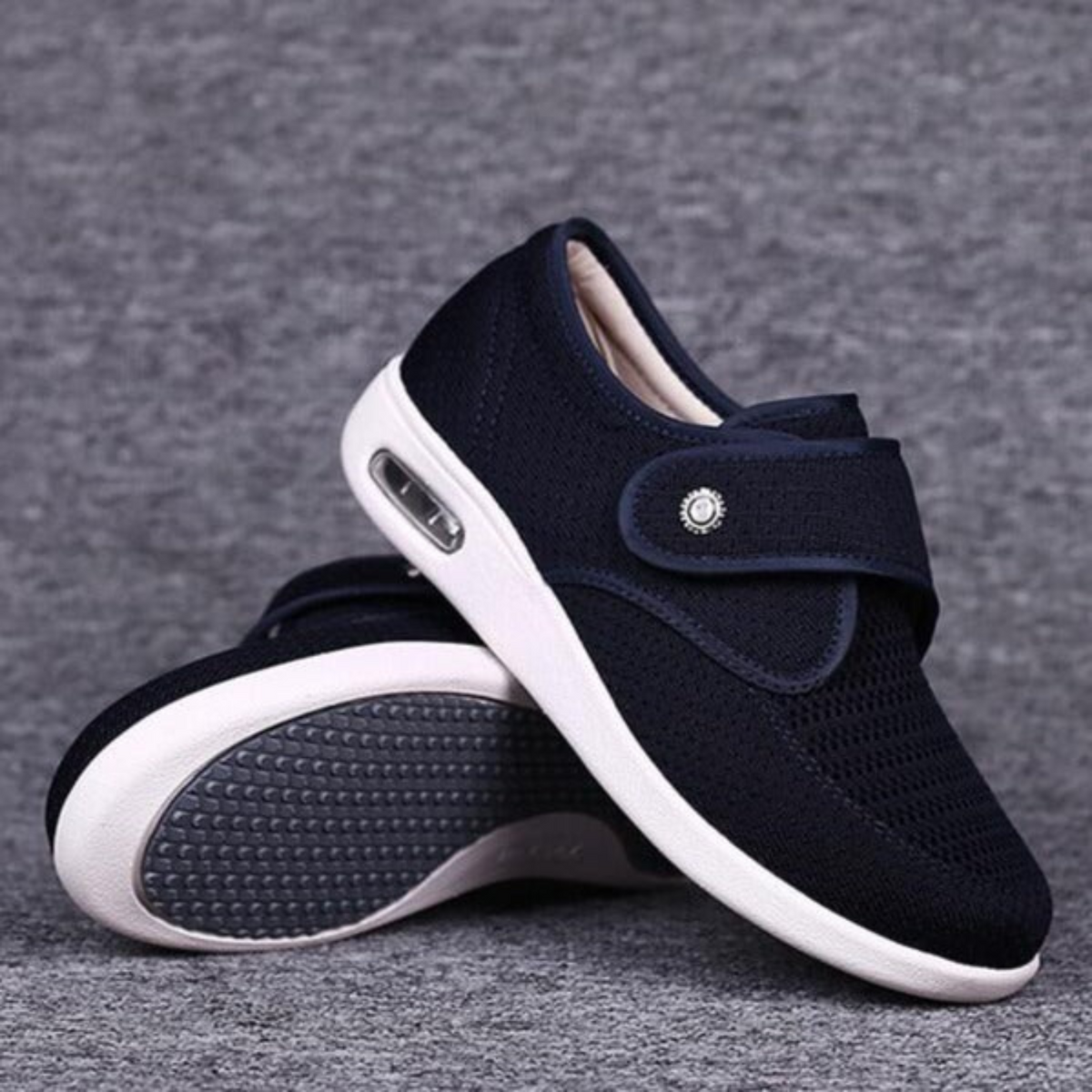 Damesschoen Extra Wijd met Zachte Zool Zwart Grijs Blauw Beige Leer Ademend Comfortabel Dagelijks Maat 35-42 | Sulvida