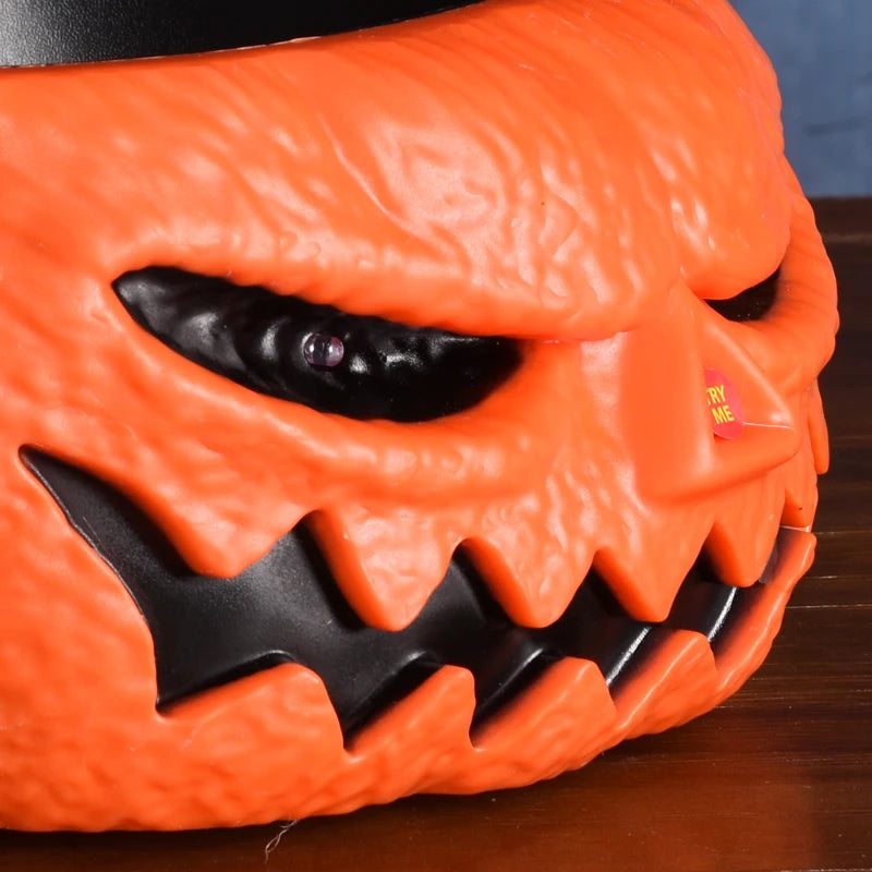 Geanimeerde Snoepschaal Pompoen met Bewegende Skelethand LED Ogen Halloween Decoratie Feest Griezelig | Sulvida