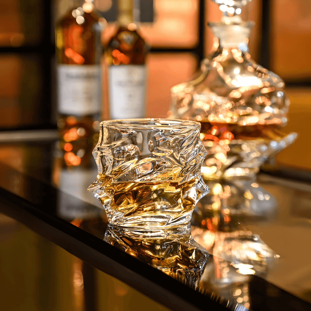 Japans Kristallen Whiskyglas met Geribbelde Structuur voor Optimale Grip Smaakbeleving en Stijlvol Serveren | Sulvida