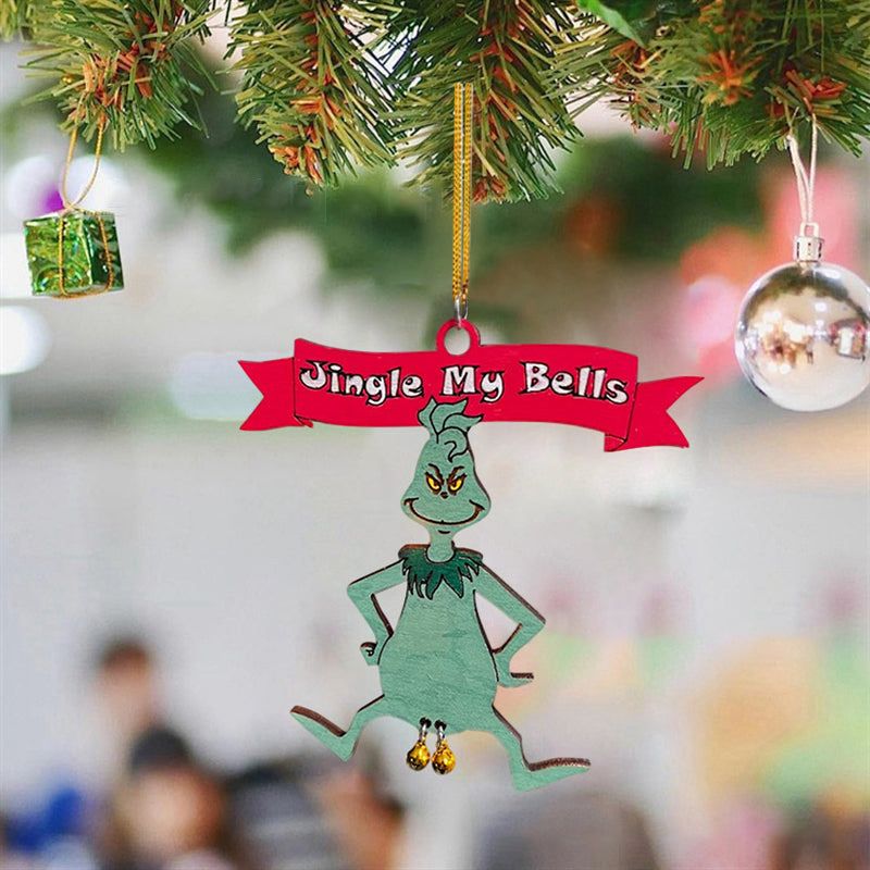 Humoristische Kerstboomhangers met Bellen Feestelijke Grappige Decoratie Kerstmis Kerstman Rendier Ornament | Sulvida
