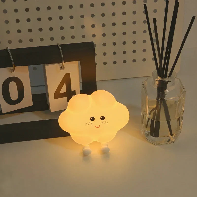 Kindernachtlampje Ster Maan Wolk Oplaadbaar LED Warm Wit Nachtverlichting Kinderen USB Veilig Nachtlamp | Sulvida