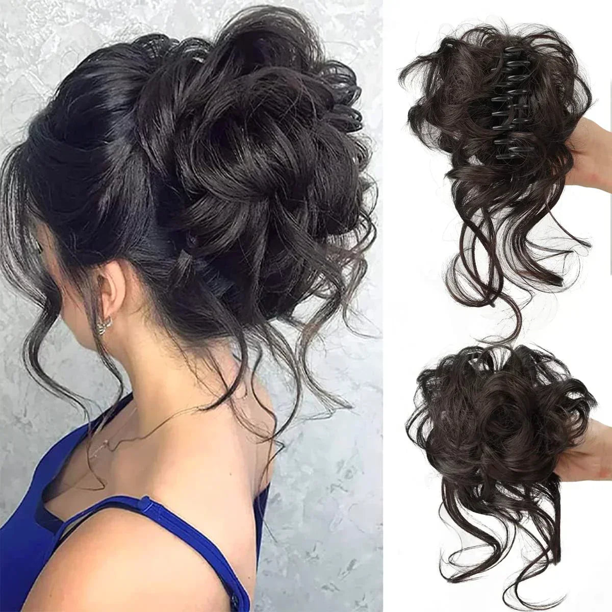 Clip-in Haarknot met Volume en Krullen voor Vol Effect – Instant Haarstuk 18 Kleuren | Sulvida