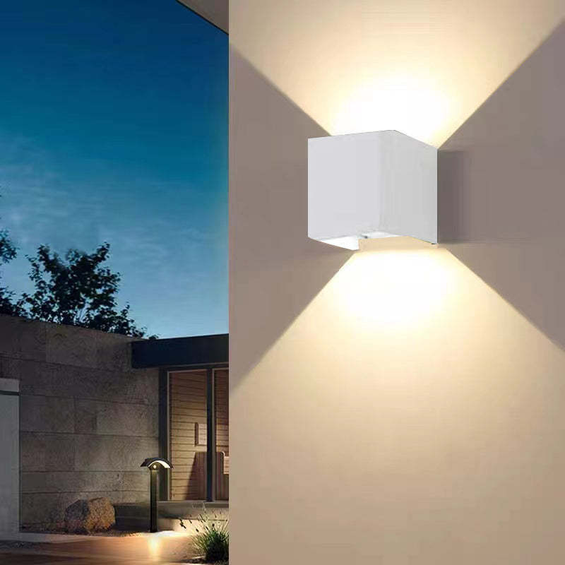 Verstelbare Vierkante Buitenwandlamp LED Zwart Wit Grijs Waterdicht IP65 Modern Design Tuin Veranda Gevel | Sulvida