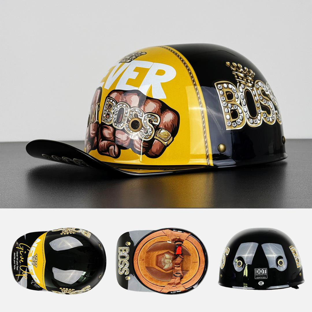 Motorhelm Half-Cap Baseballstijl ABS EPS Gecertificeerd Bescherming Dagelijks Gebruik Stadsritten Scooter Motor | Sulvida